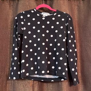 Comme des Garçons Black and White Polkadot Long-Sleeve Shirt